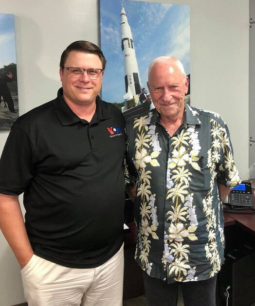 Kane Farabaugh with Apollo astronaut Al Worden
