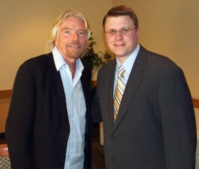 Kane Farabaugh with Richard Branson