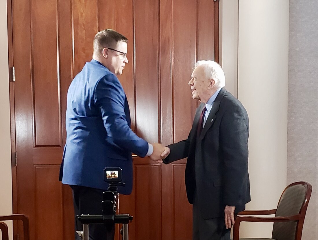 Kane Farabaugh with President Jimmy Carter