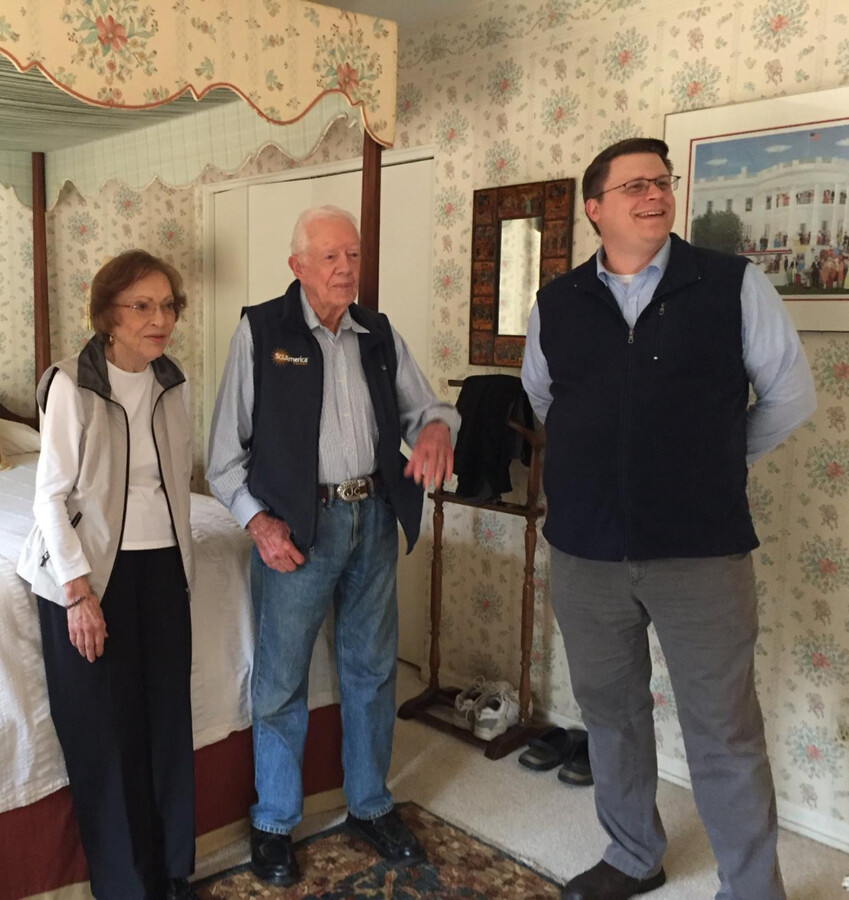 Kane Farabaugh with President Jimmy Carter and First Lady Rosalynn Carter