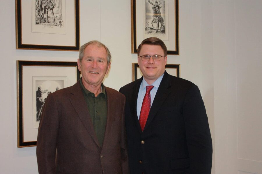 Kane Farabaugh with President George W. Bush