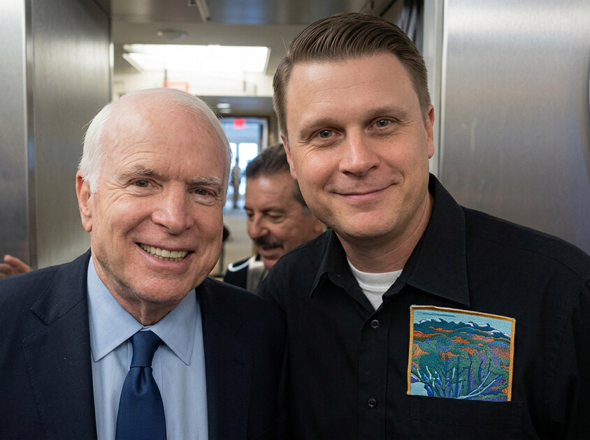 Kane Farabaugh with Sen. John McCain