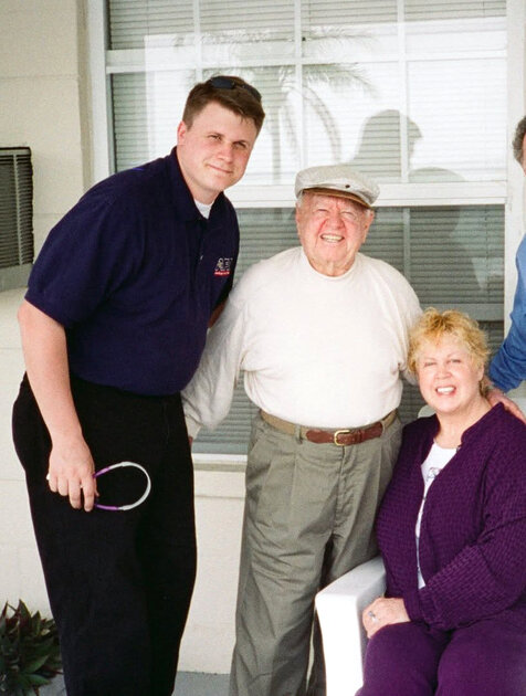 Kane Farabaugh with actor Mickey Rooney