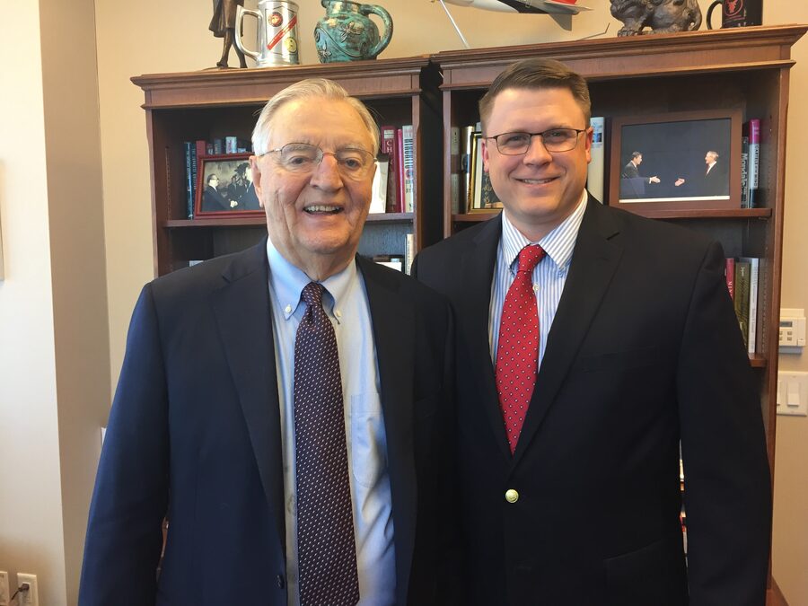 Kane Farabaugh with Vice President Walter Mondale