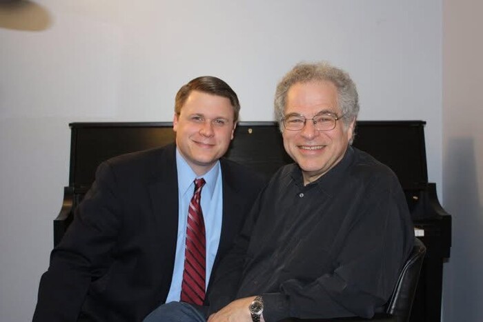 Kane Farabaugh with violinist Itzhak Perlman