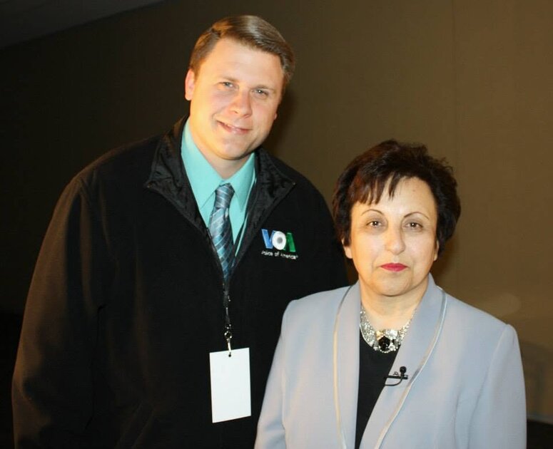 Kane Farabaugh with Nobel Laureate Shirin Ebadi